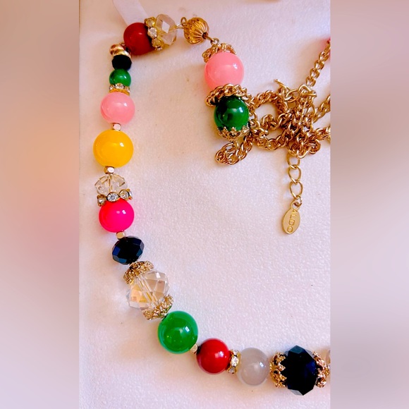 ALDO Colourful Stones Long Necklace - RARE FIND - Picture 2 of 6